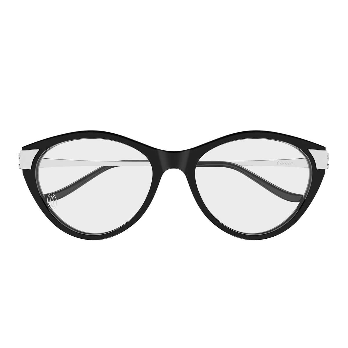 Cartier Occhiali da Vista CT0676O 002 NeroArgento/Trasparente Donna