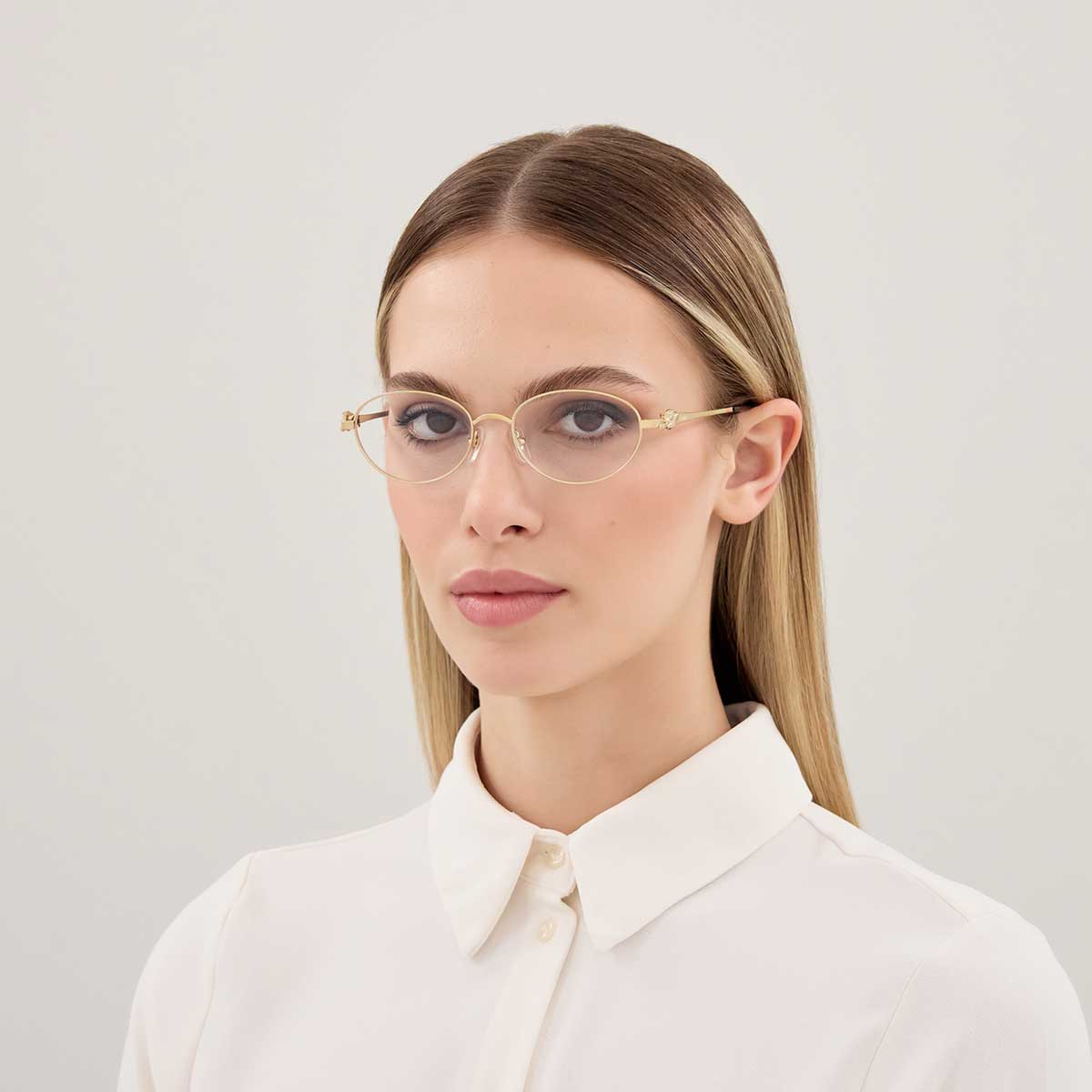 Cartier Occhiali da Vista CT0677O 001 Oro/Trasparente Donna 4