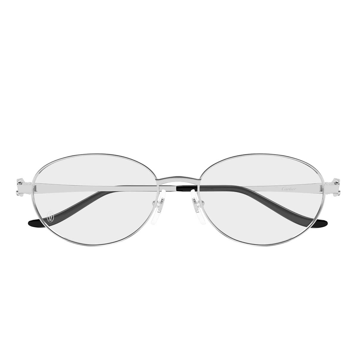 Cartier Occhiali da Vista CT0677O 002 Argento/Trasparente Donna