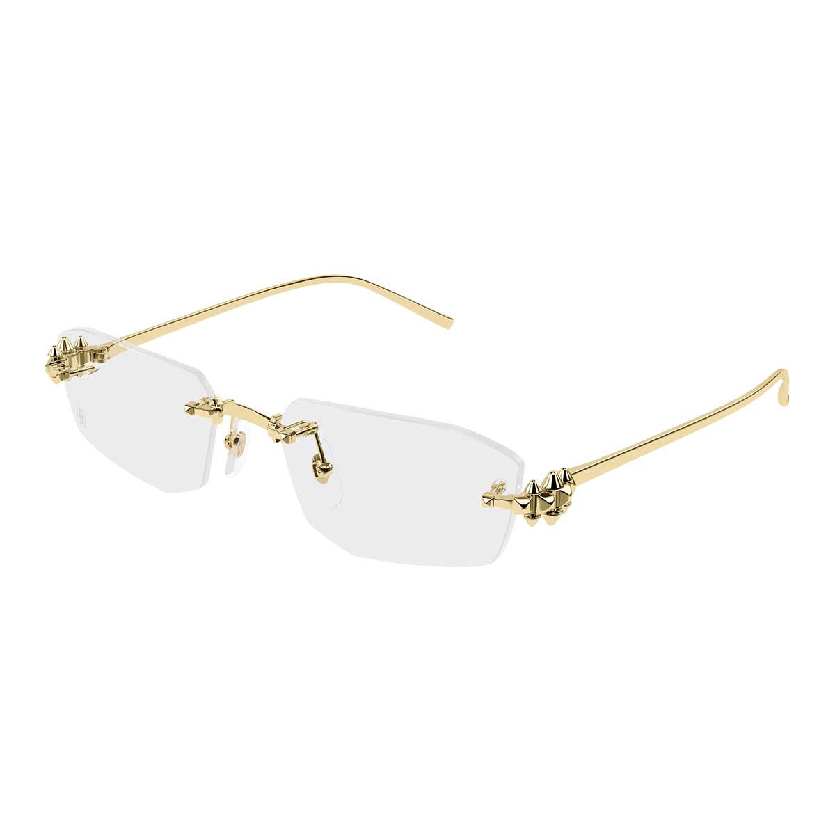 Cartier Occhiali da Vista CT0683O 001 Oro/Trasparente Unisex 2