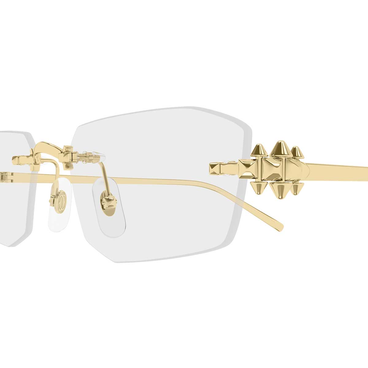 Cartier Occhiali da Vista CT0683O 001 Oro/Trasparente Unisex 3