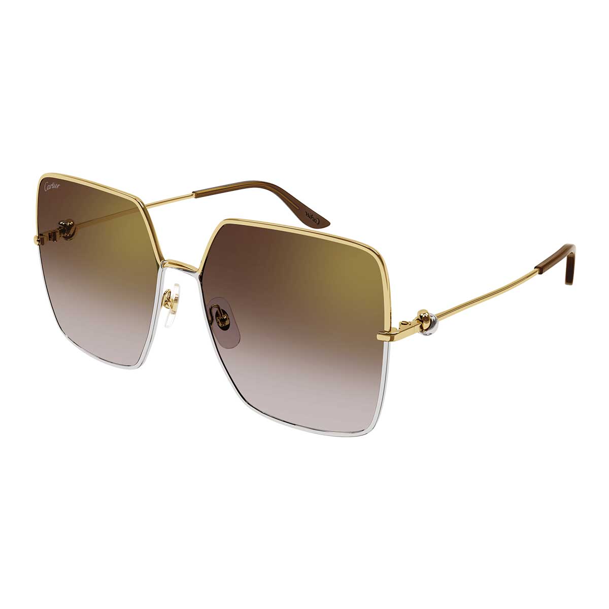 Cartier Occhiali da Sole CT0361S 002 Oro/Marrone Donna