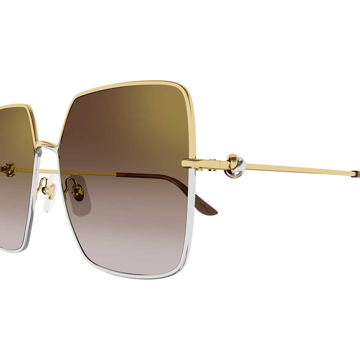 Cartier Occhiali da Sole CT0361S 002 Oro/Marrone Donna