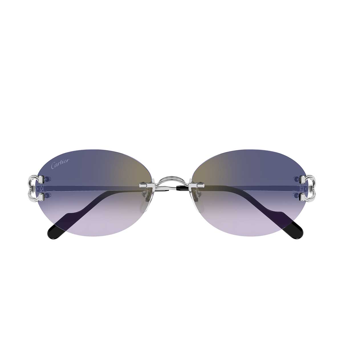 Cartier Occhiali da Sole CT0551S 003 Argento/Blu Unisex