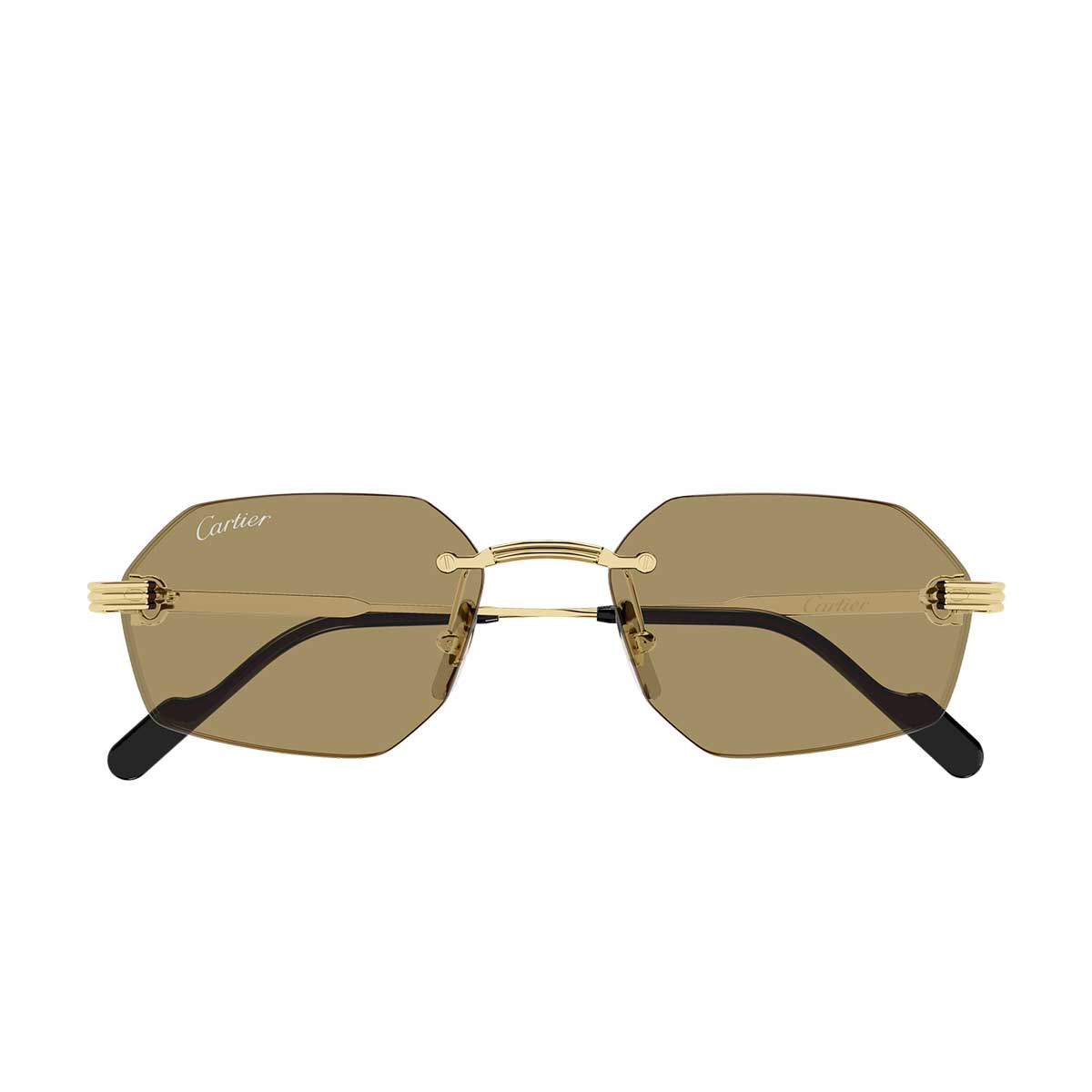 Cartier Occhiali da Sole CT0616S 002 Oro/Marrone Uomo