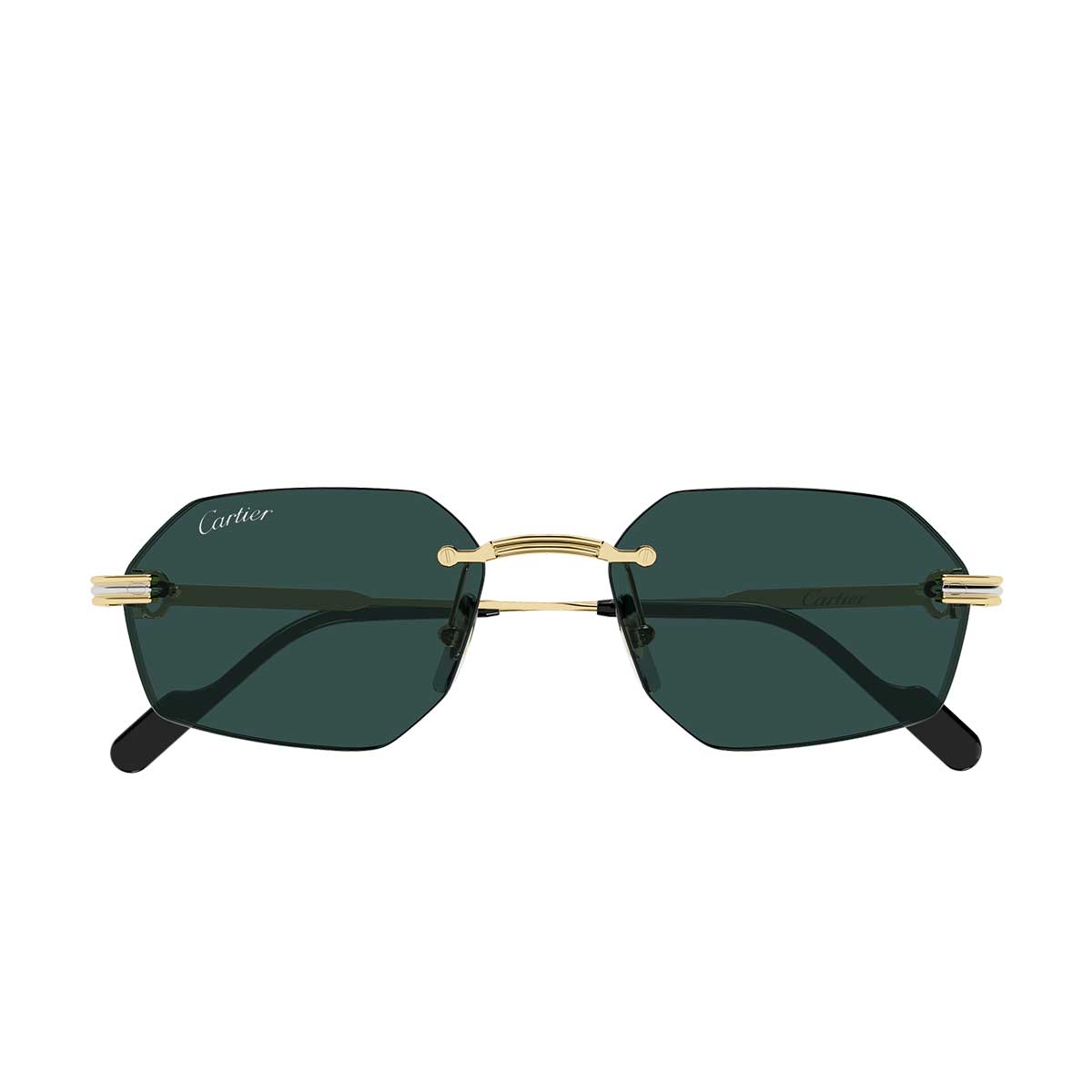 Cartier Occhiali da Sole CT0616S 003 Oro/Verde Uomo