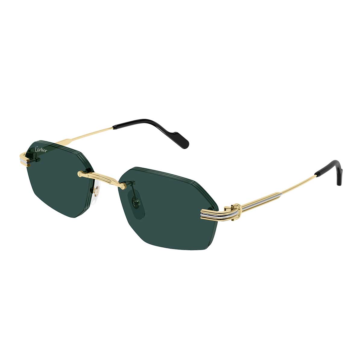 Cartier Occhiali da Sole CT0616S 003 Oro/Verde Uomo 2