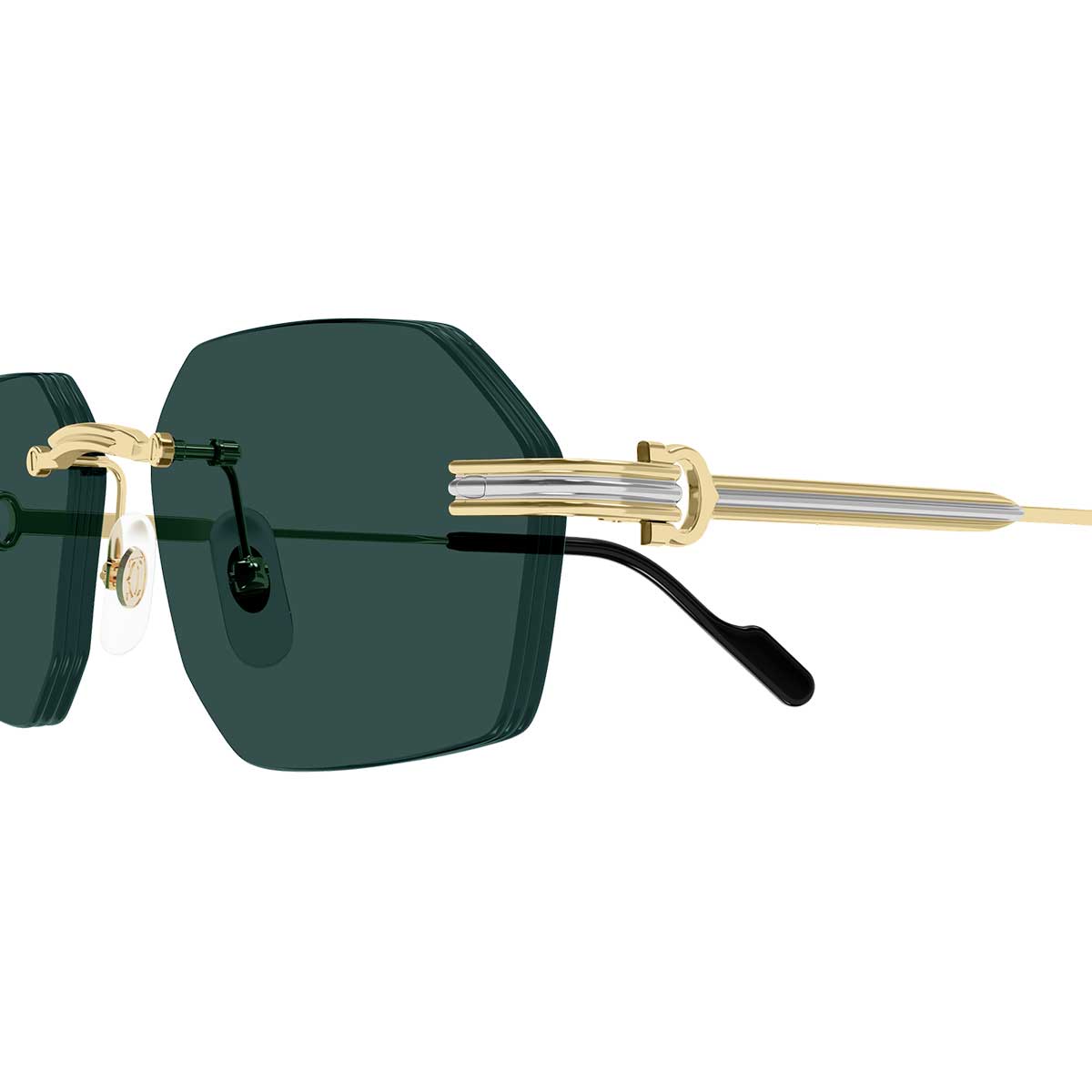 Cartier Occhiali da Sole CT0616S 003 Oro/Verde Uomo 3