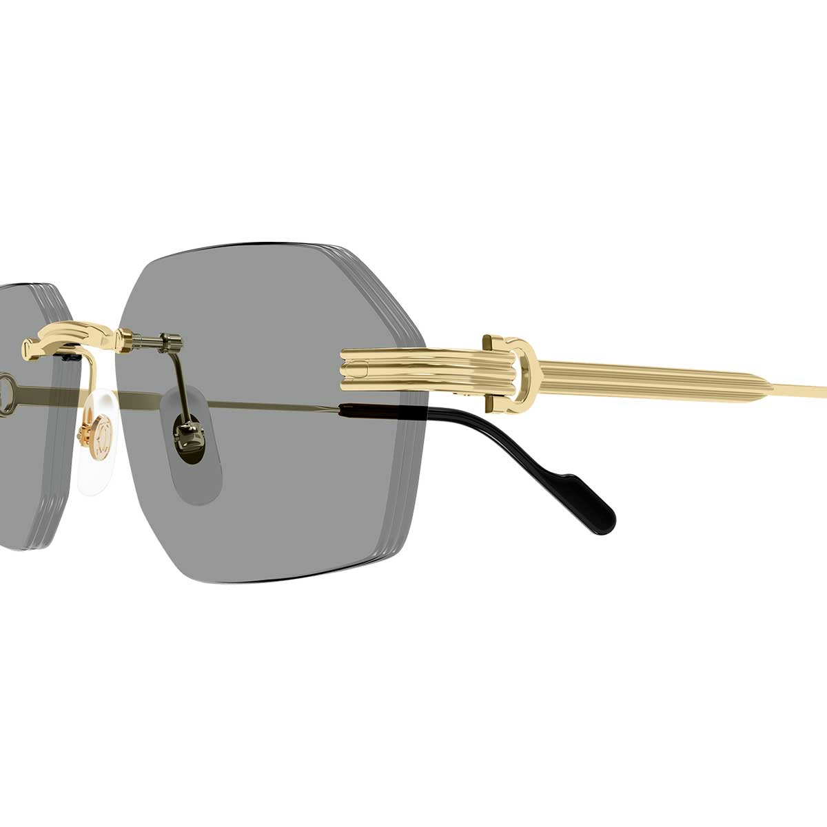 Cartier Occhiali da Sole CT0616S 004 Oro/Grigio Uomo 3