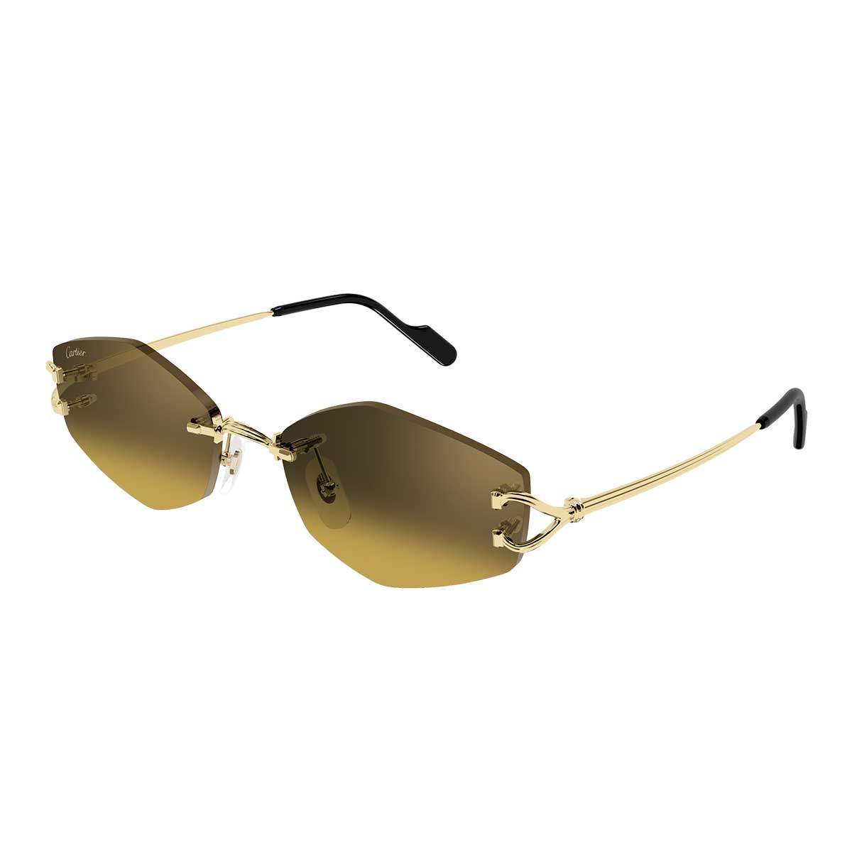 Cartier Occhiali da Sole CT0620S 003 Oro/Marrone Unisex