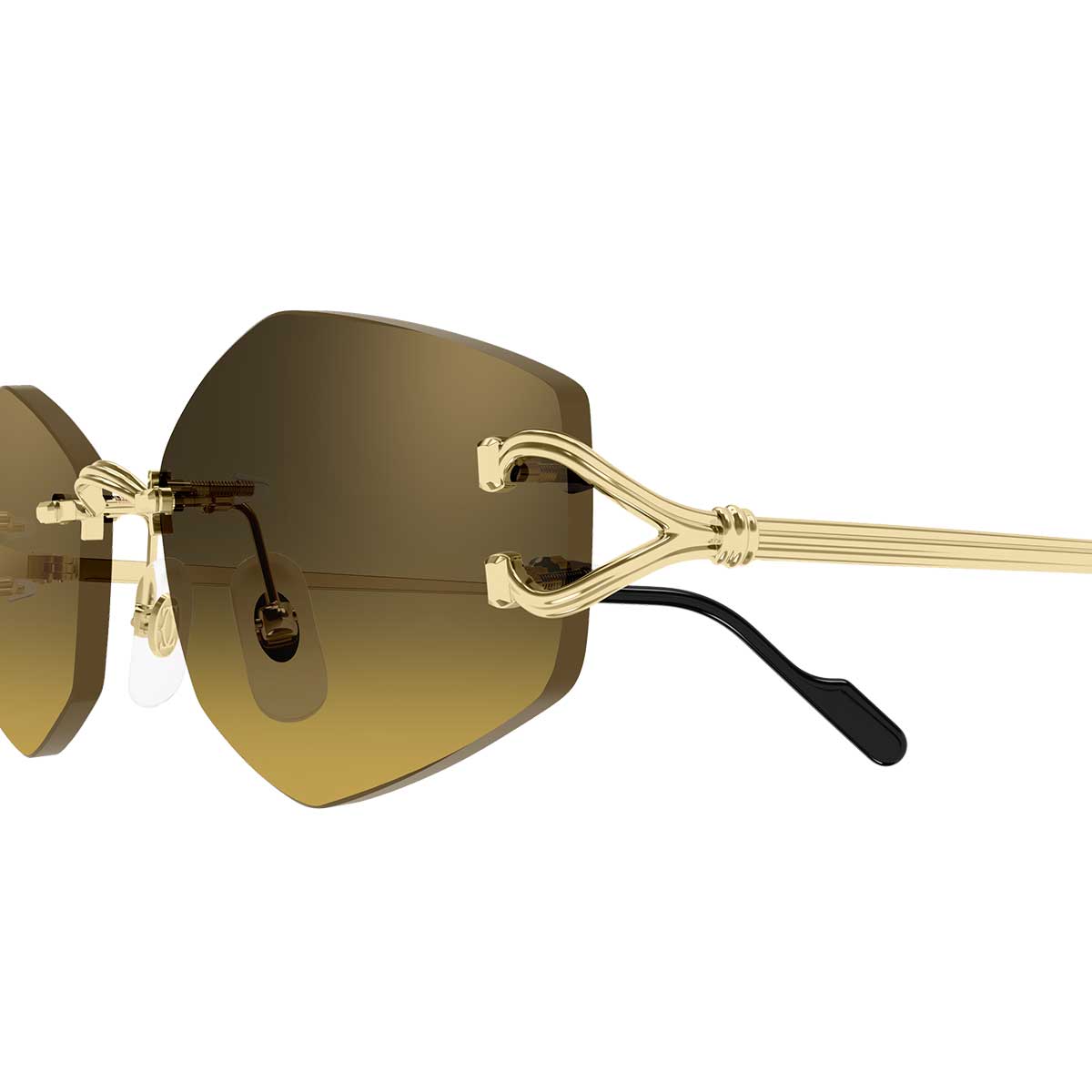 Cartier Occhiali da Sole CT0620S 003 Oro/Marrone Unisex