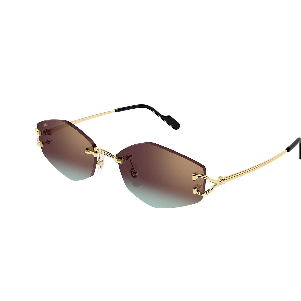Cartier Occhiali da Sole CT0620S 005 Oro/Rosso Unisex 2