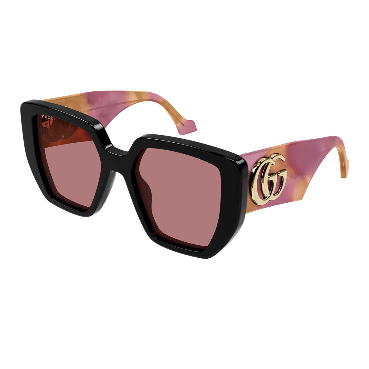 Gucci Occhiali da Sole GG0956S 010 NeroMarrone/Rosso Donna 2