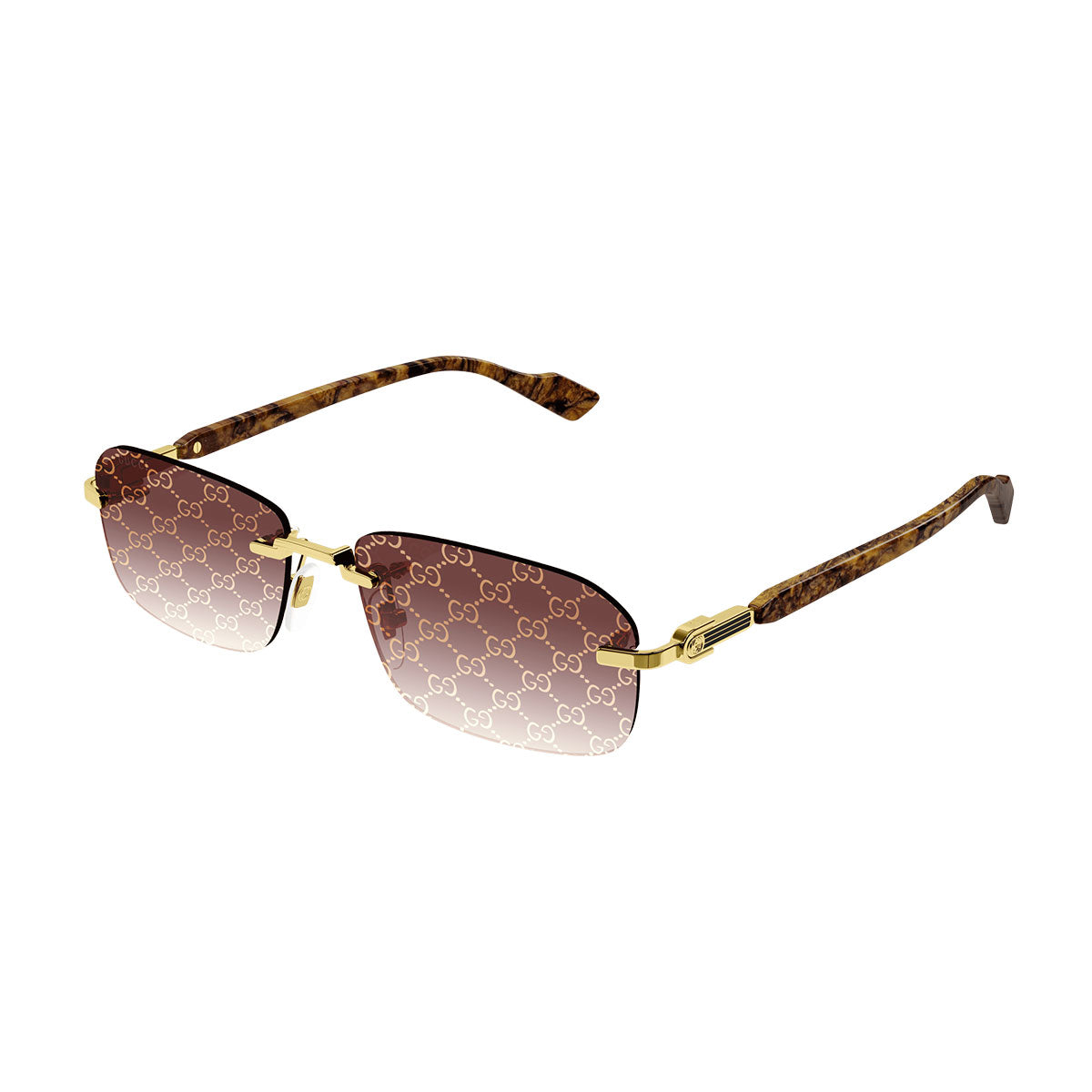 Gucci Occhiali da Sole GG1221S 004 Oro/Rosso Uomo