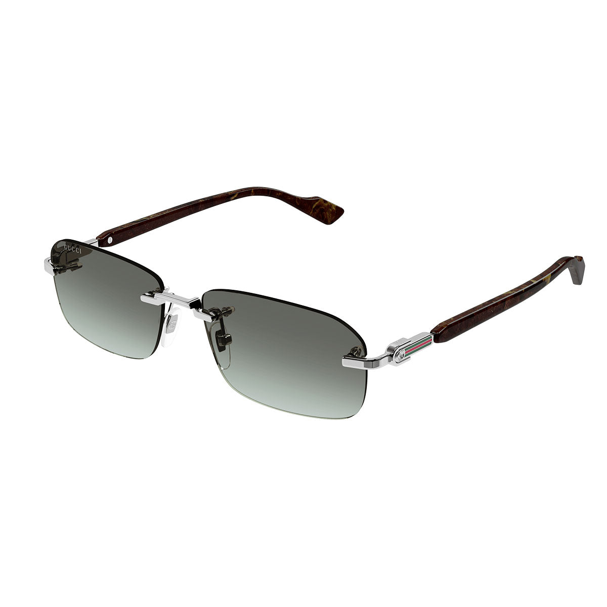 Gucci Occhiali da Sole GG1221S 008 Argento/Marrone Uomo