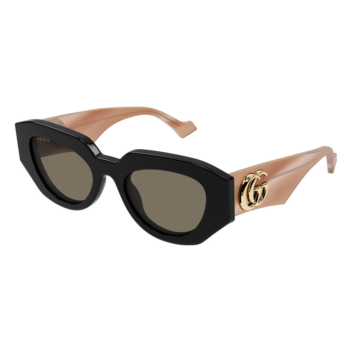 Gucci Occhiali da Sole GG1421S 008 Nero Rosa/Marrone Unisex