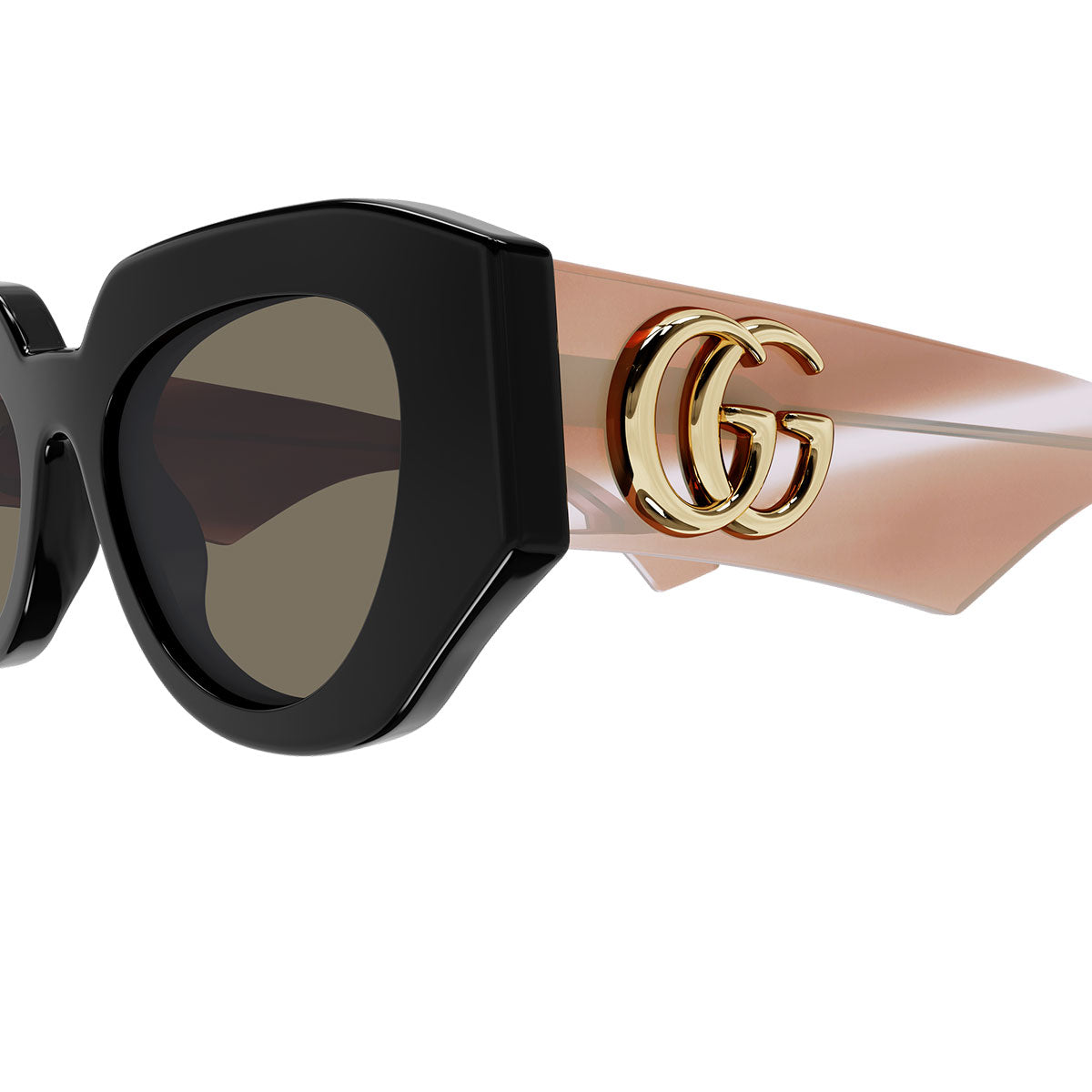 Gucci Occhiali da Sole GG1421S 008 Nero Rosa/Marrone Unisex