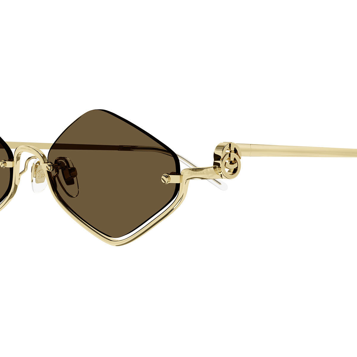 Gucci Occhiali da Sole GG1604S 002 Oro/Marrone Unisex