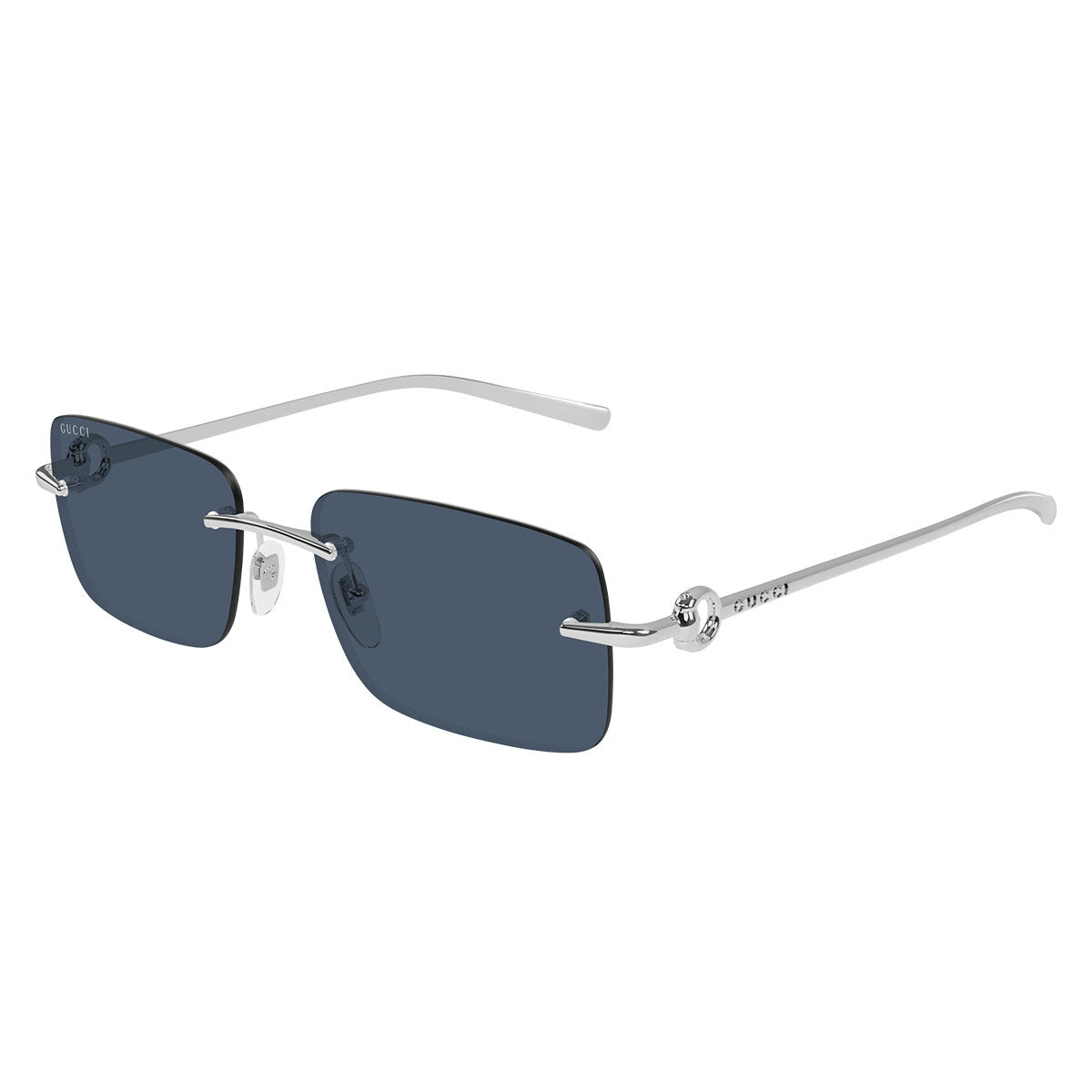 Gucci Occhiali da Sole GG1703S 003 Argento/Blu Unisex
