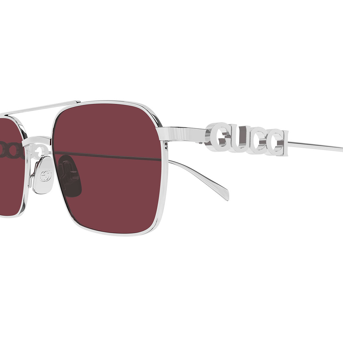 Gucci Occhiali da Sole GG1804S 004 Argento/Rosso Donna