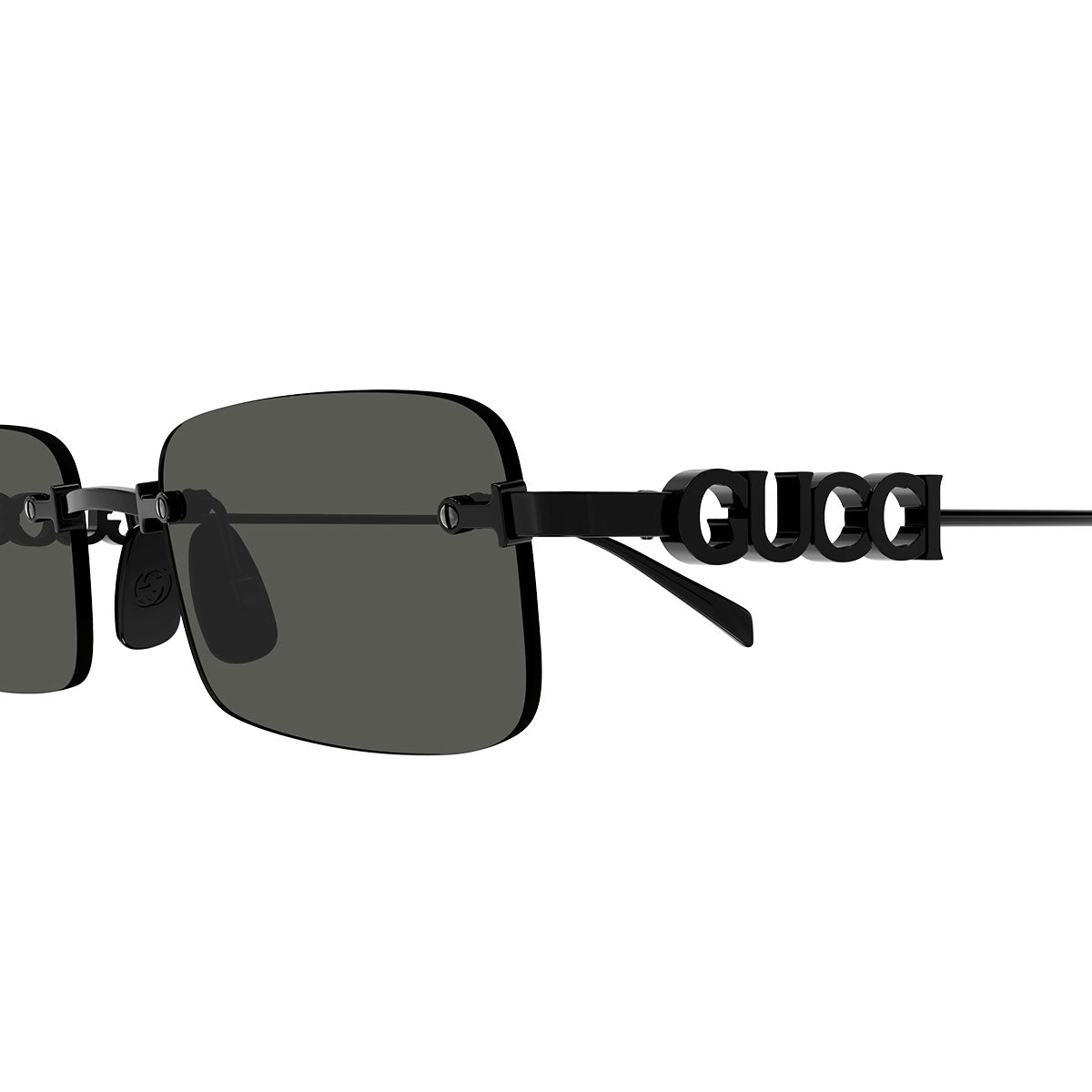 Gucci Occhiali da Sole GG1808S 001 Nero/Grigio Uomo