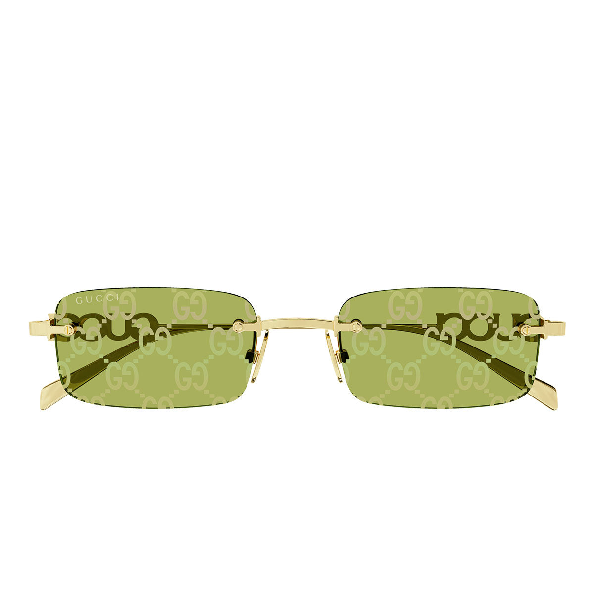 Gucci Occhiali da Sole GG1808S 002 Oro/Verde Uomo