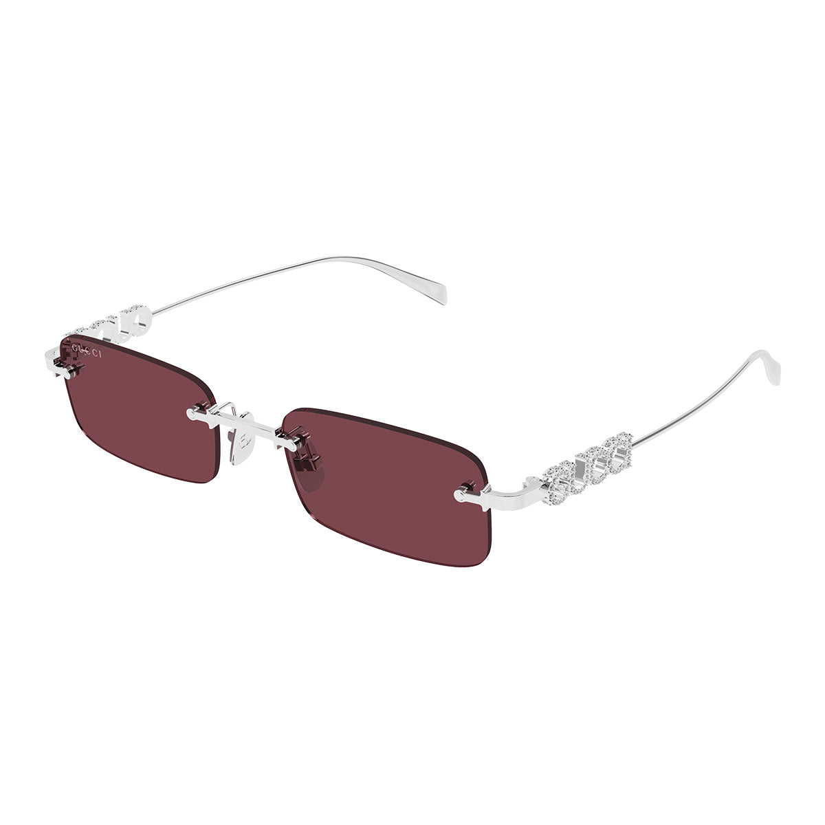 Gucci Occhiali da Sole GG1808S 004 Argento/Rosso Uomo