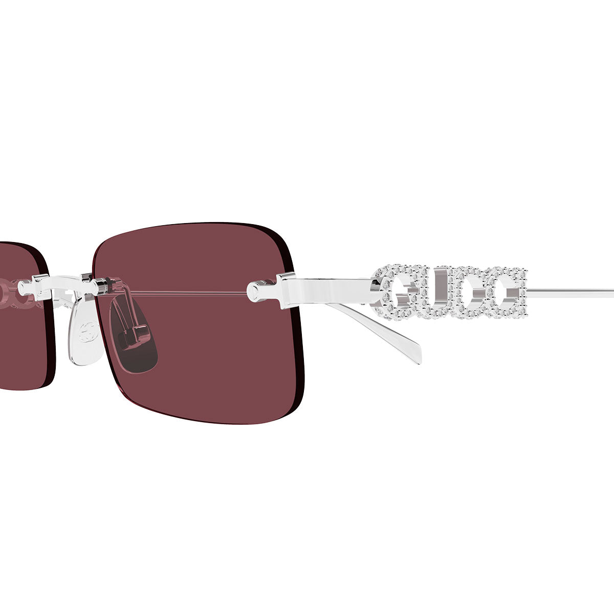 Gucci Occhiali da Sole GG1808S 004 Argento/Rosso Uomo