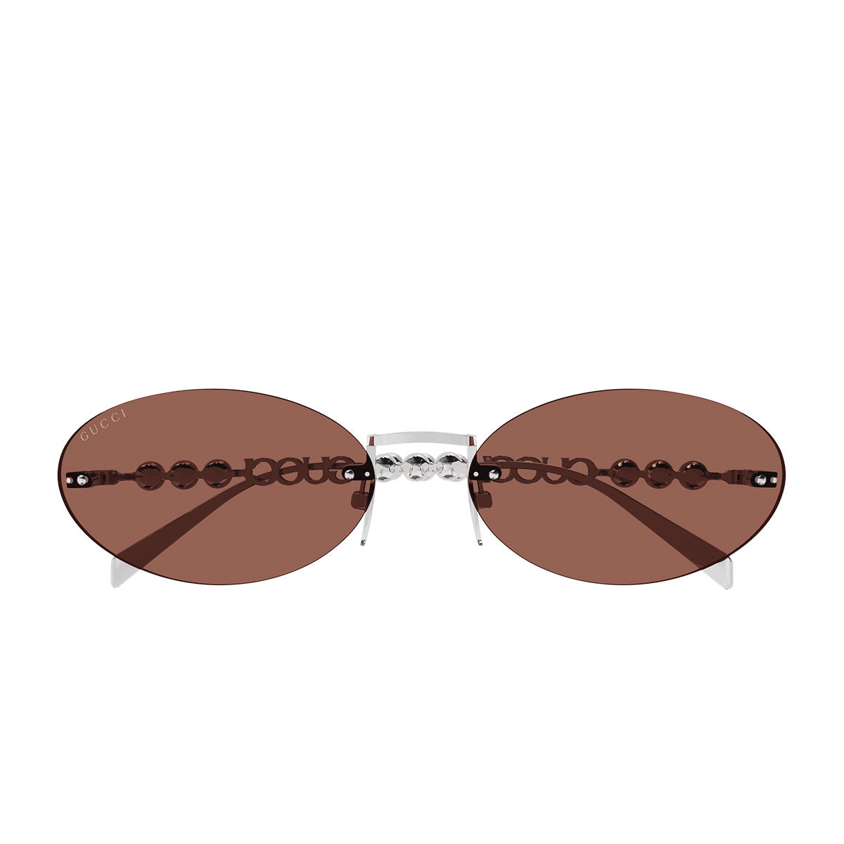 Gucci Occhiali da Sole GG1922S 002 Argento/Marrone Donna