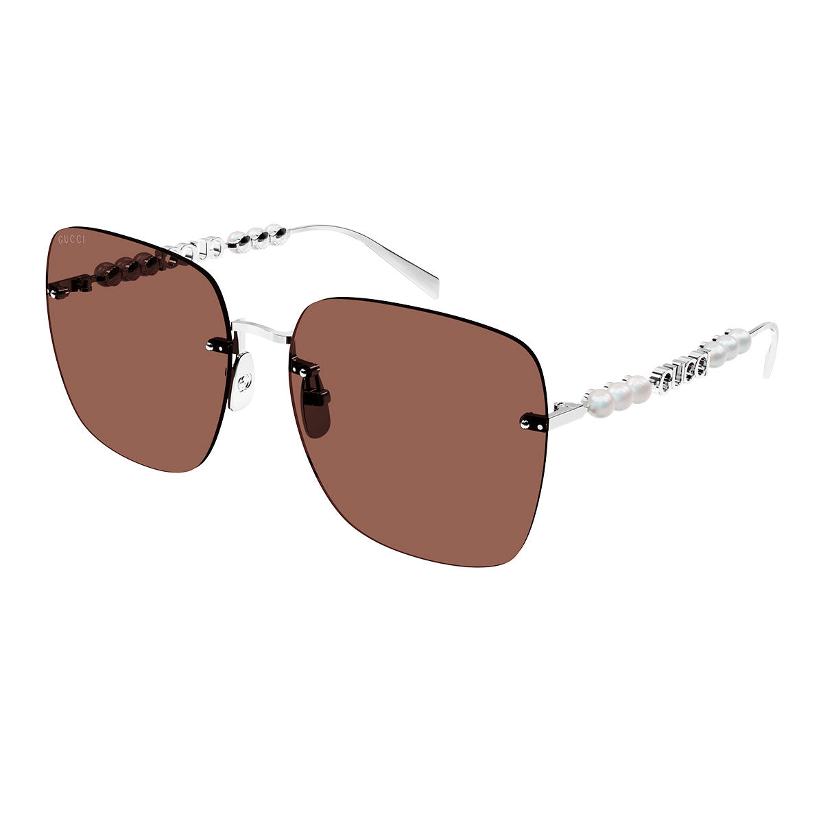Gucci Occhiali da Sole GG1923SA 002 Argento/Marrone Donna