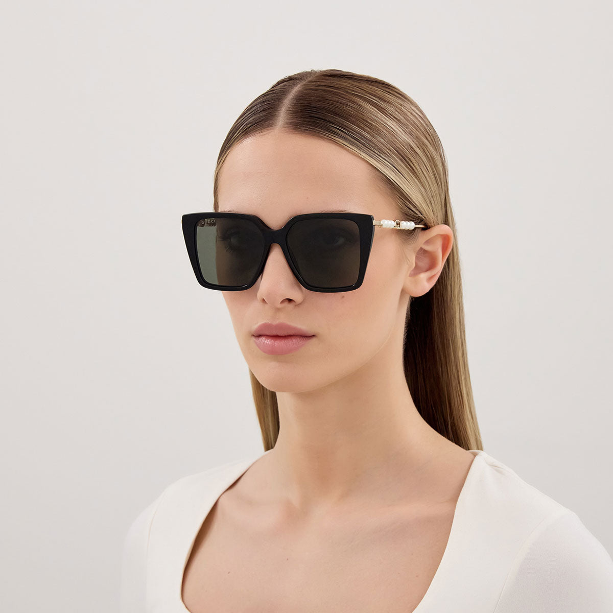 Gucci Occhiali da Sole GG1967S 001 Nero Oro/Grigio Donna