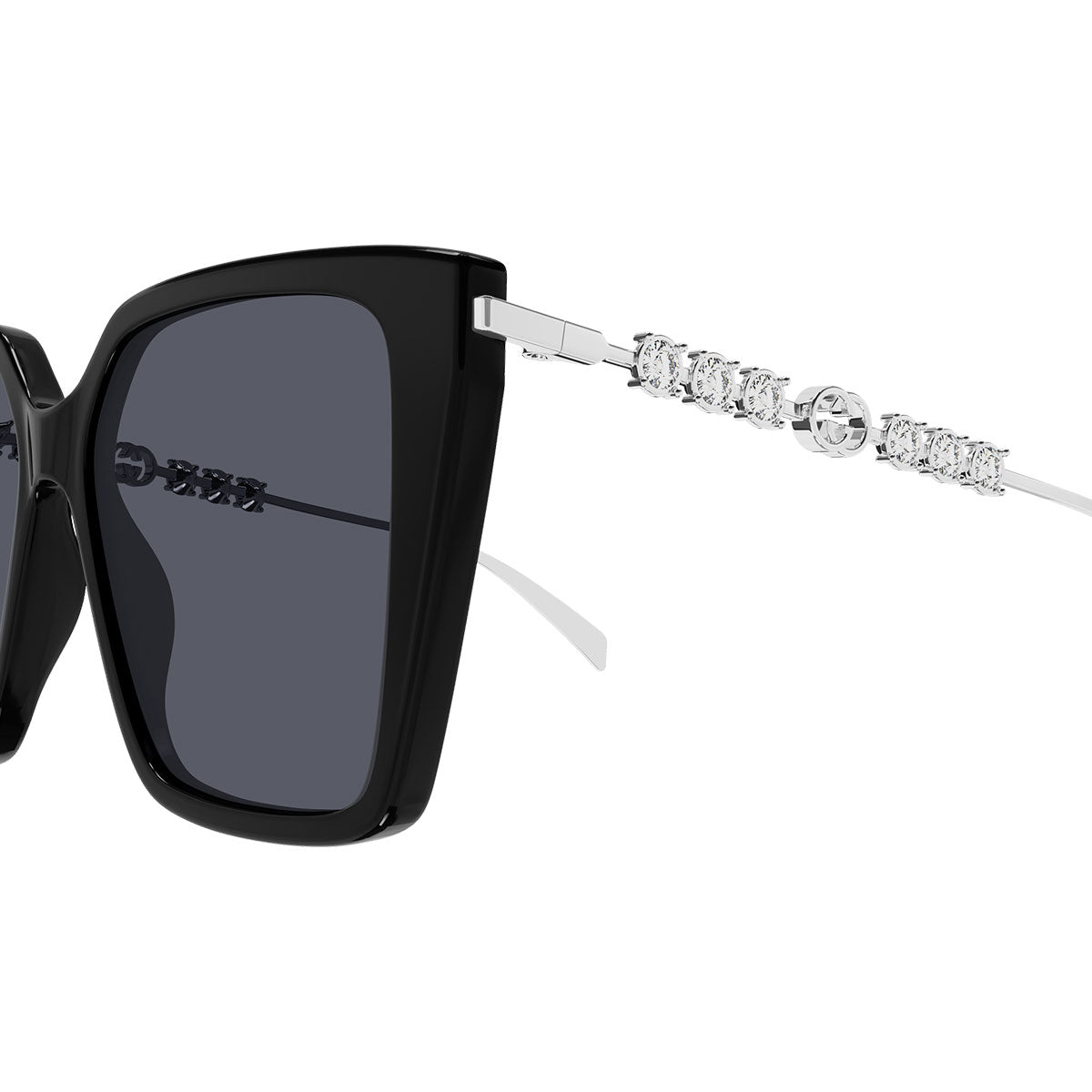 Gucci Occhiali da Sole GG1967S 002 Argento/Nero Donna