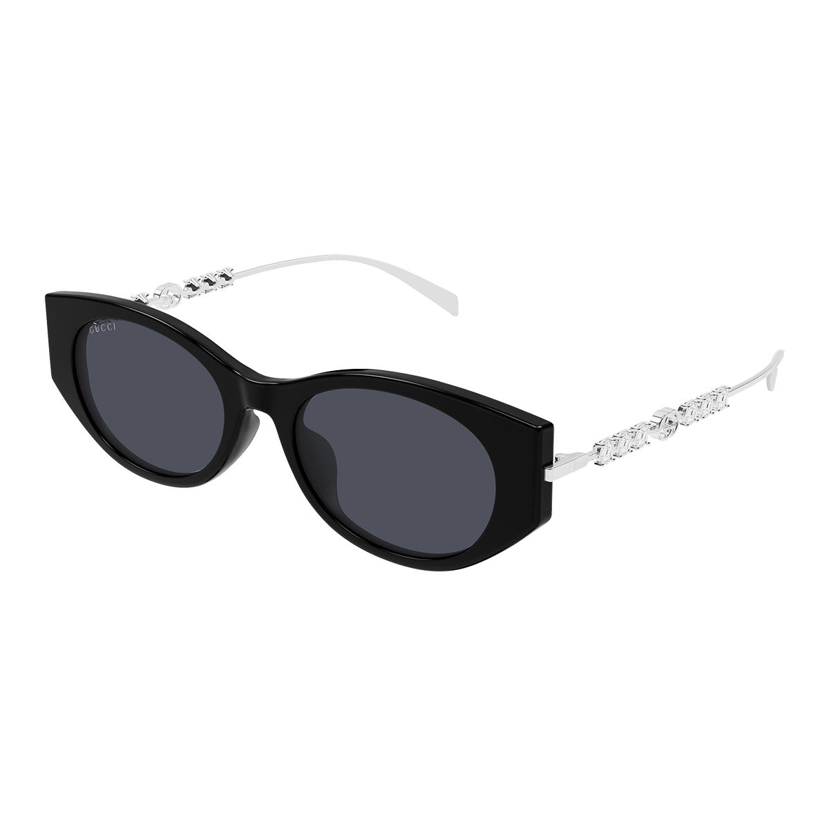 Gucci Occhiali da Sole GG1970SA 002 Argento Nero/Grigio Donna