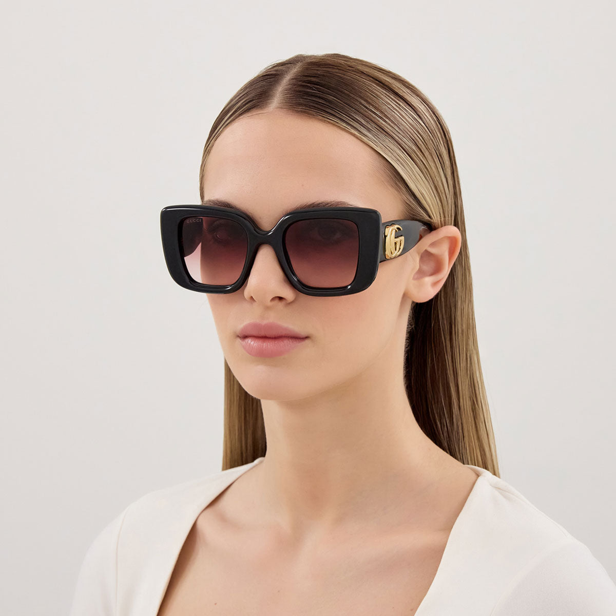 Gucci Occhiali da Sole GG1975S 001 Nero/Rosso Donna