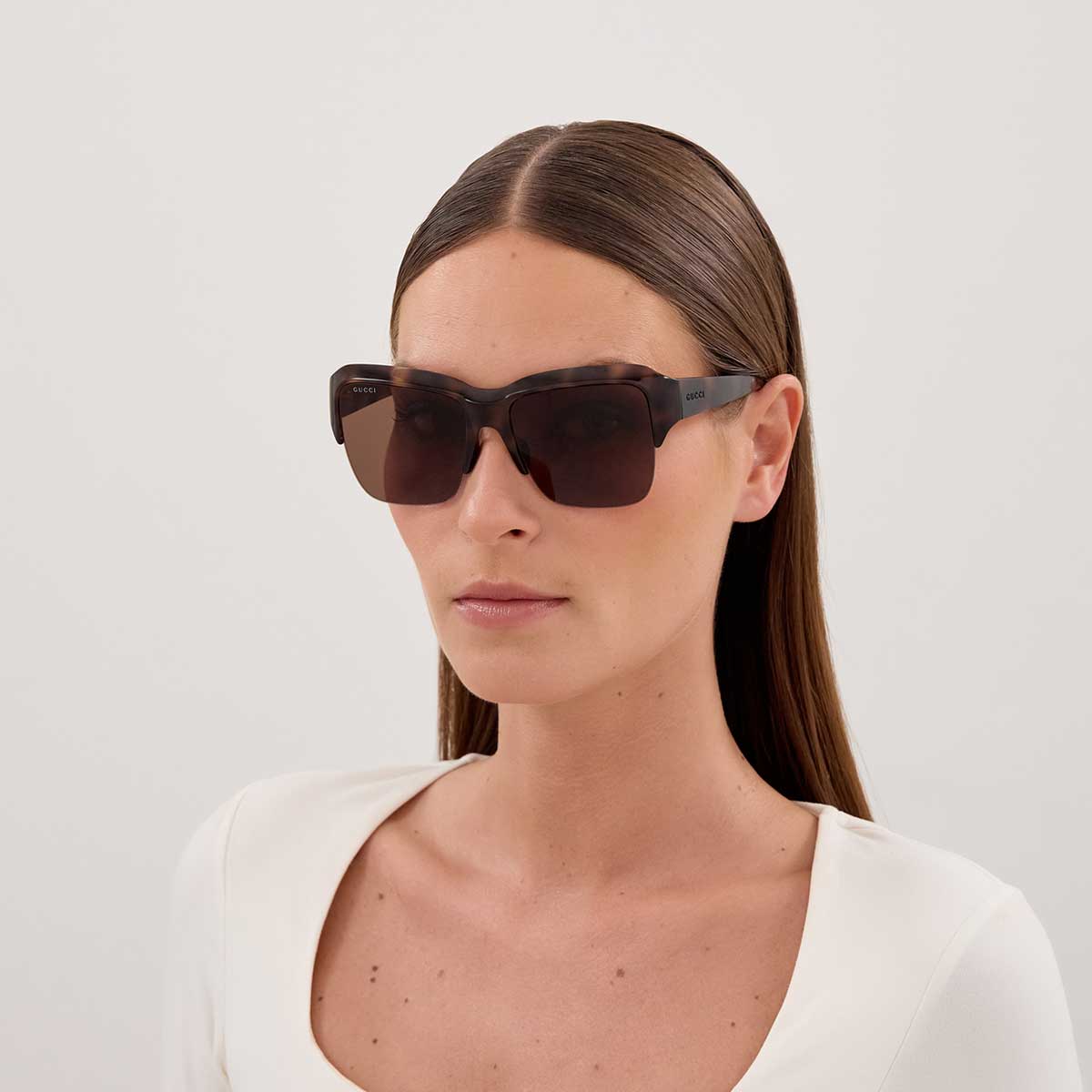 Gucci Occhiali da Sole GG2024S 002 Marrone/Marrone Donna 5