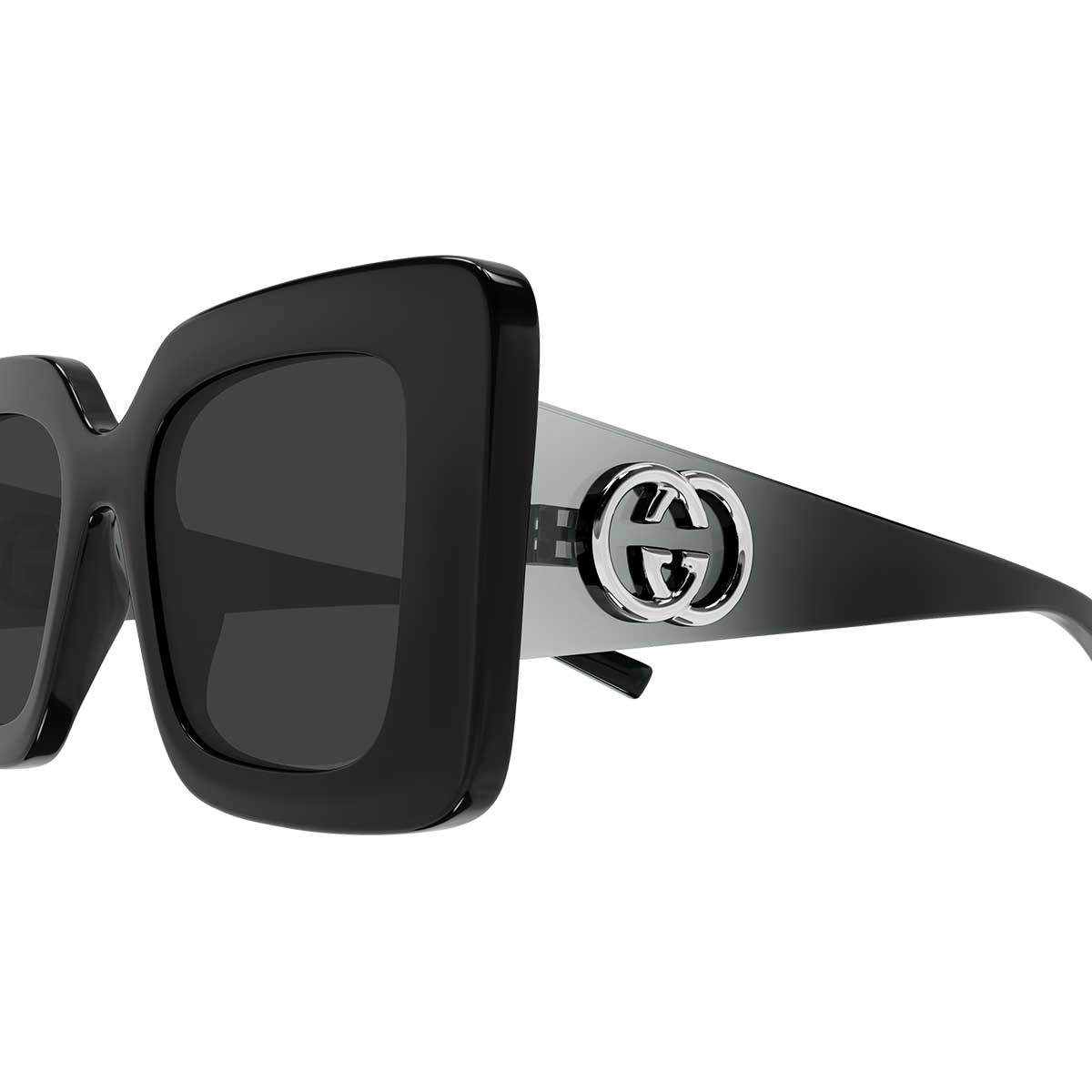 Gucci Occhiali da Sole GG2025S 001 Nero/Grigio Donna 3
