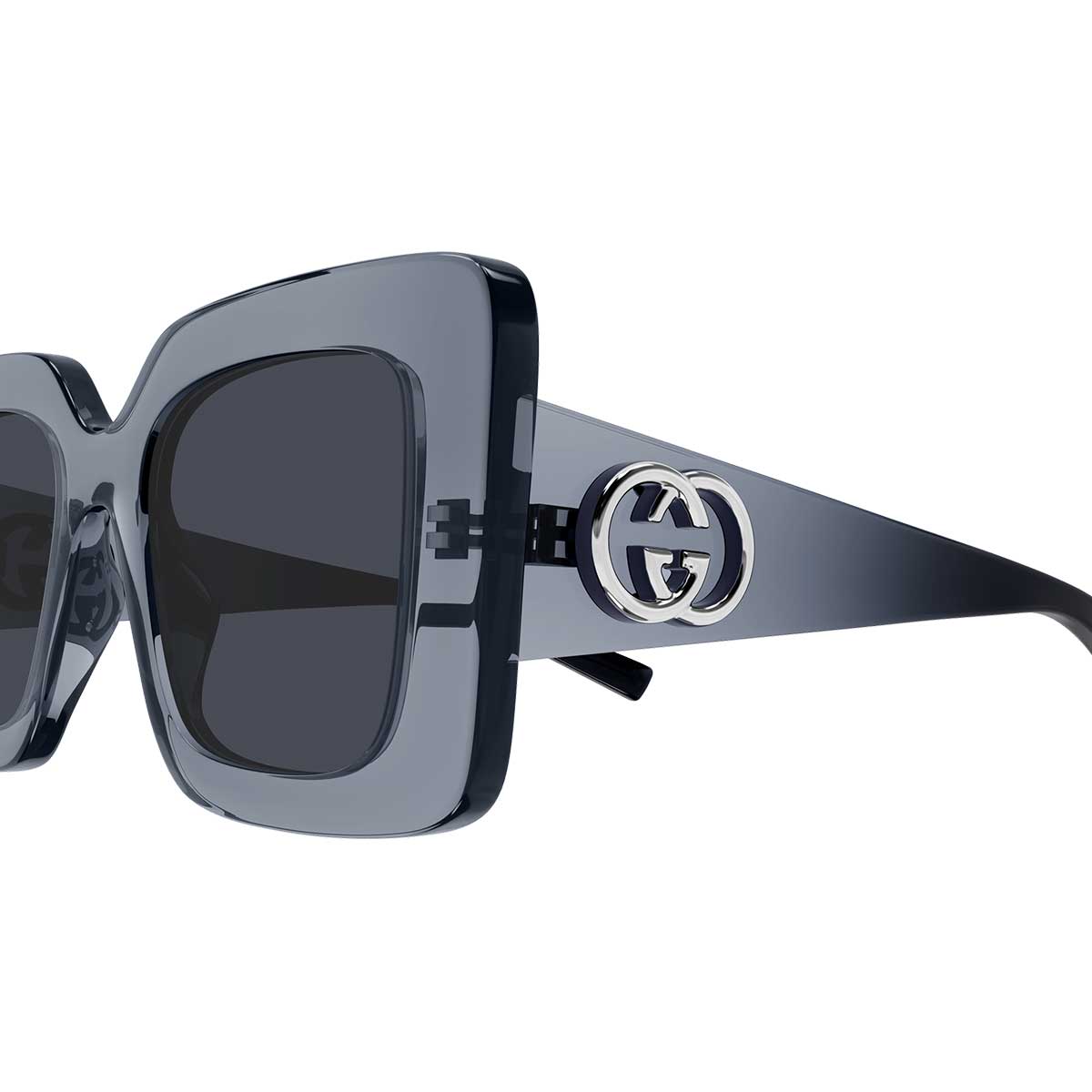 Gucci Occhiali da Sole GG2025S 003 Grigio/Blu Donna 3