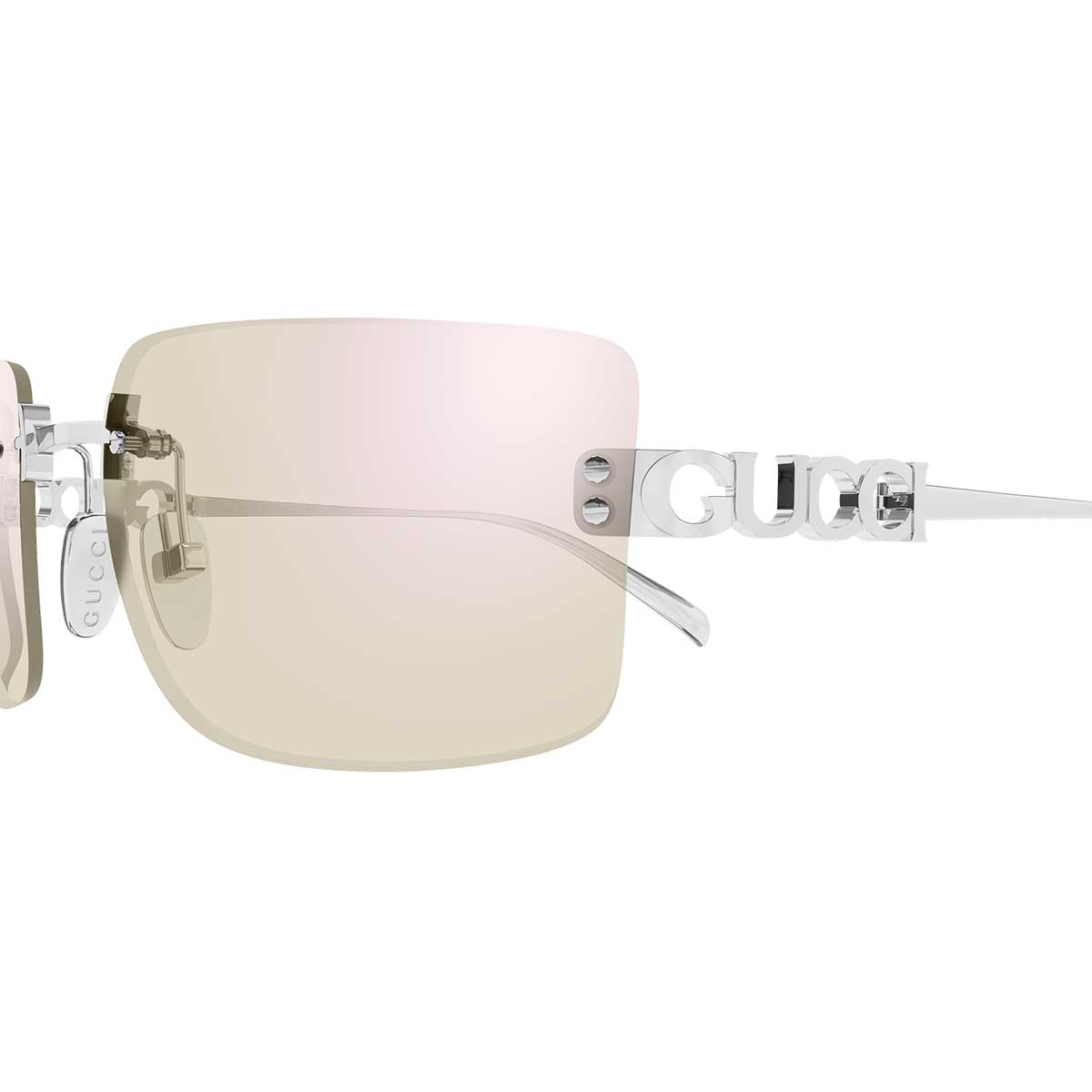 Gucci Occhiali da Sole GG2038S 003 Argento/Trasparente Donna