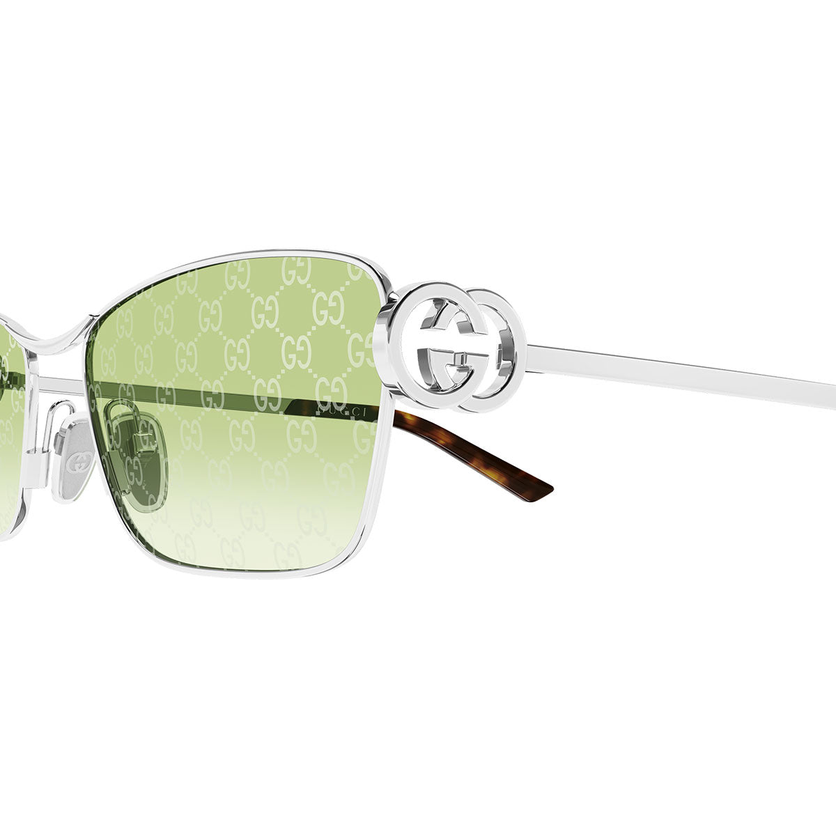 Gucci Occhiali da Sole GG2045S 004 Argento/Verde Donna