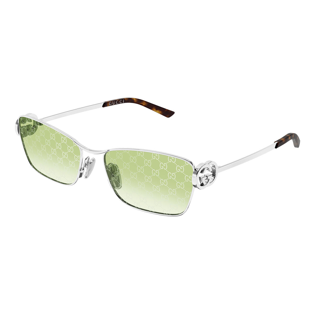 Gucci Occhiali da Sole GG2045S 004 Argento/Verde Donna