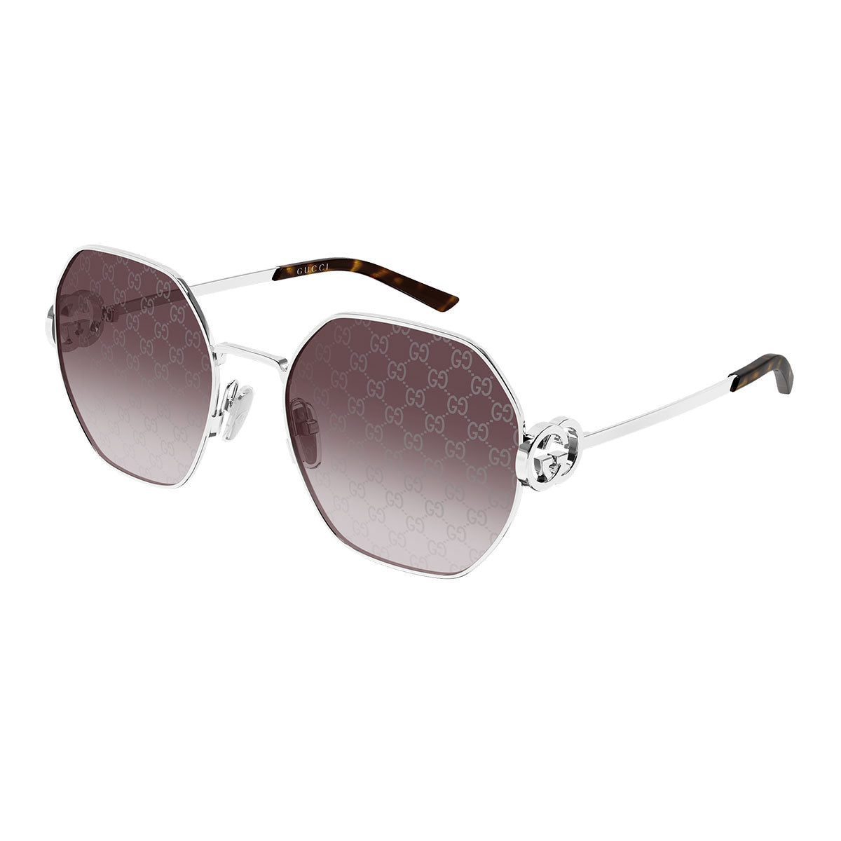 Gucci Occhiali da Sole GG2046S 004 Argento/Rosso Donna