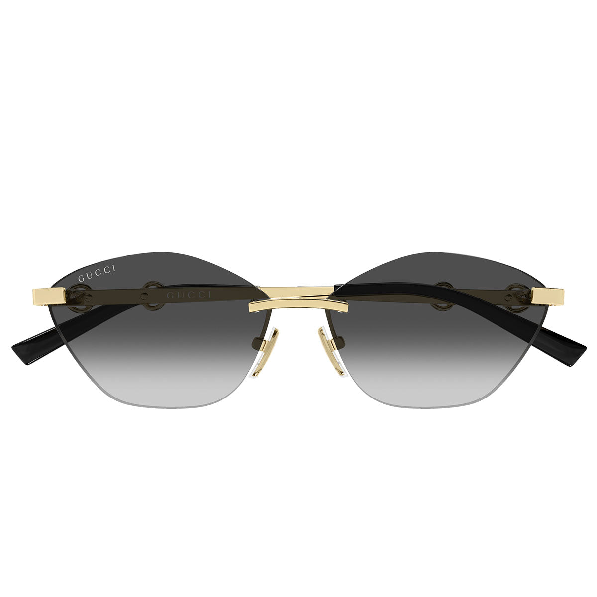 Gucci Occhiali da Sole GG2050S 001 Nero Oro/Grigio Sfumato Donna