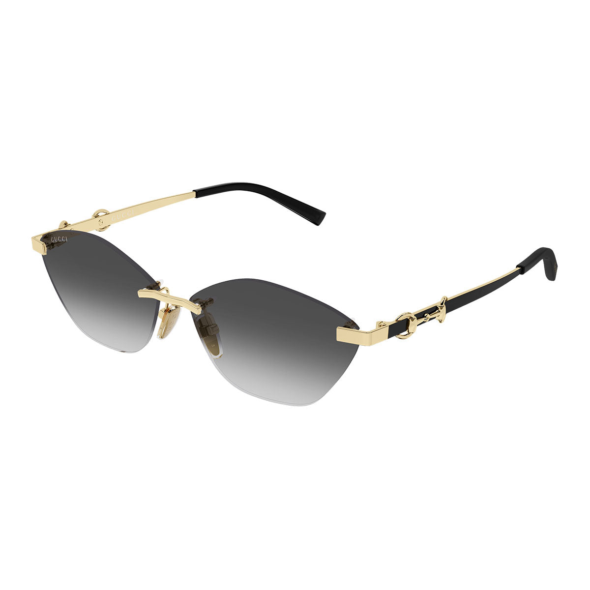Gucci Occhiali da Sole GG2050S 001 Nero Oro/Grigio Sfumato Donna