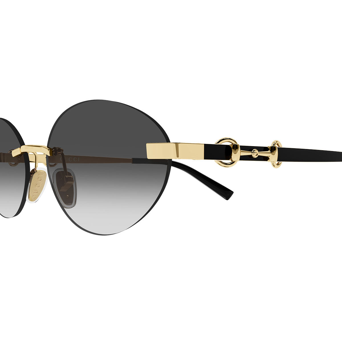 Gucci Occhiali da Sole GG2051S 001 Nero Oro/Grigio Sfumato Donna