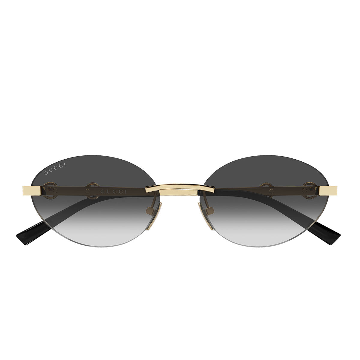 Gucci Occhiali da Sole GG2051S 001 Nero Oro/Grigio Sfumato Donna