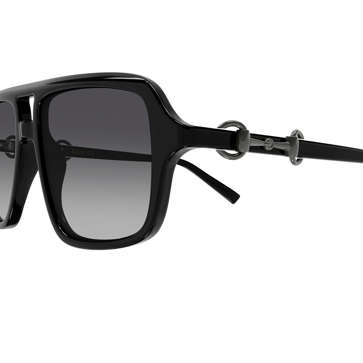 Gucci Occhiali da Sole GG2052S 011 Nero Argento/Grigio Sfumato Donna