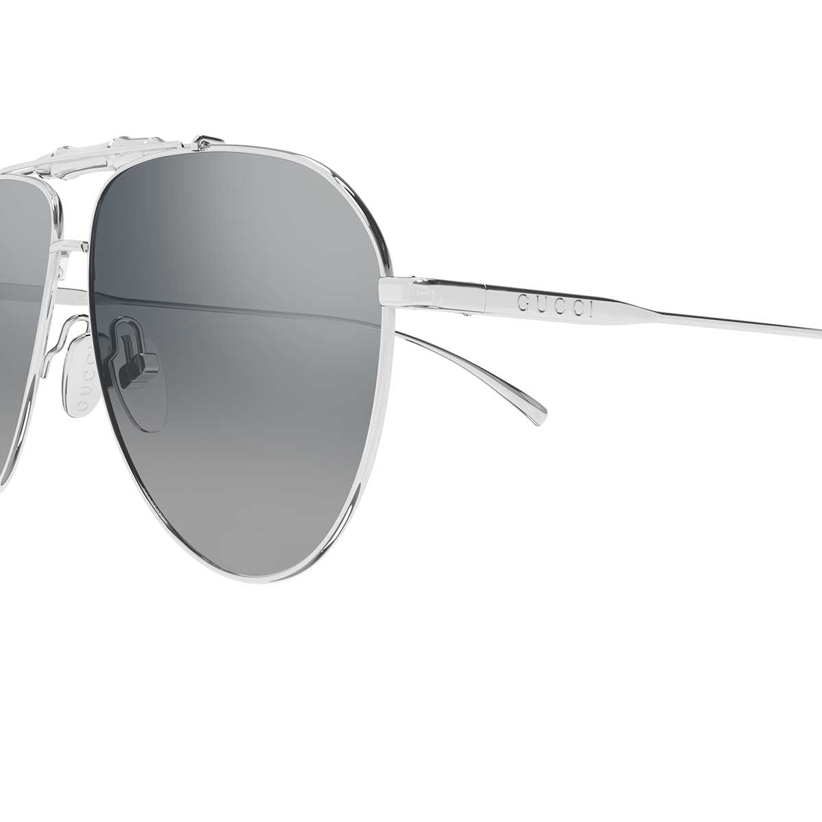 Gucci Occhiali da Sole GG2064S 002 Argento/Grigio Uomo