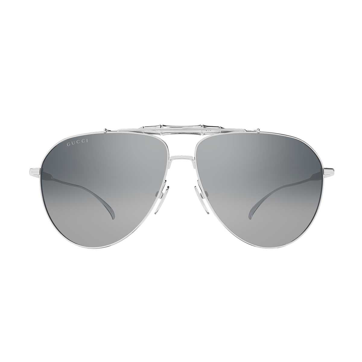 Gucci Occhiali da Sole GG2064S 002 Argento/Grigio Uomo