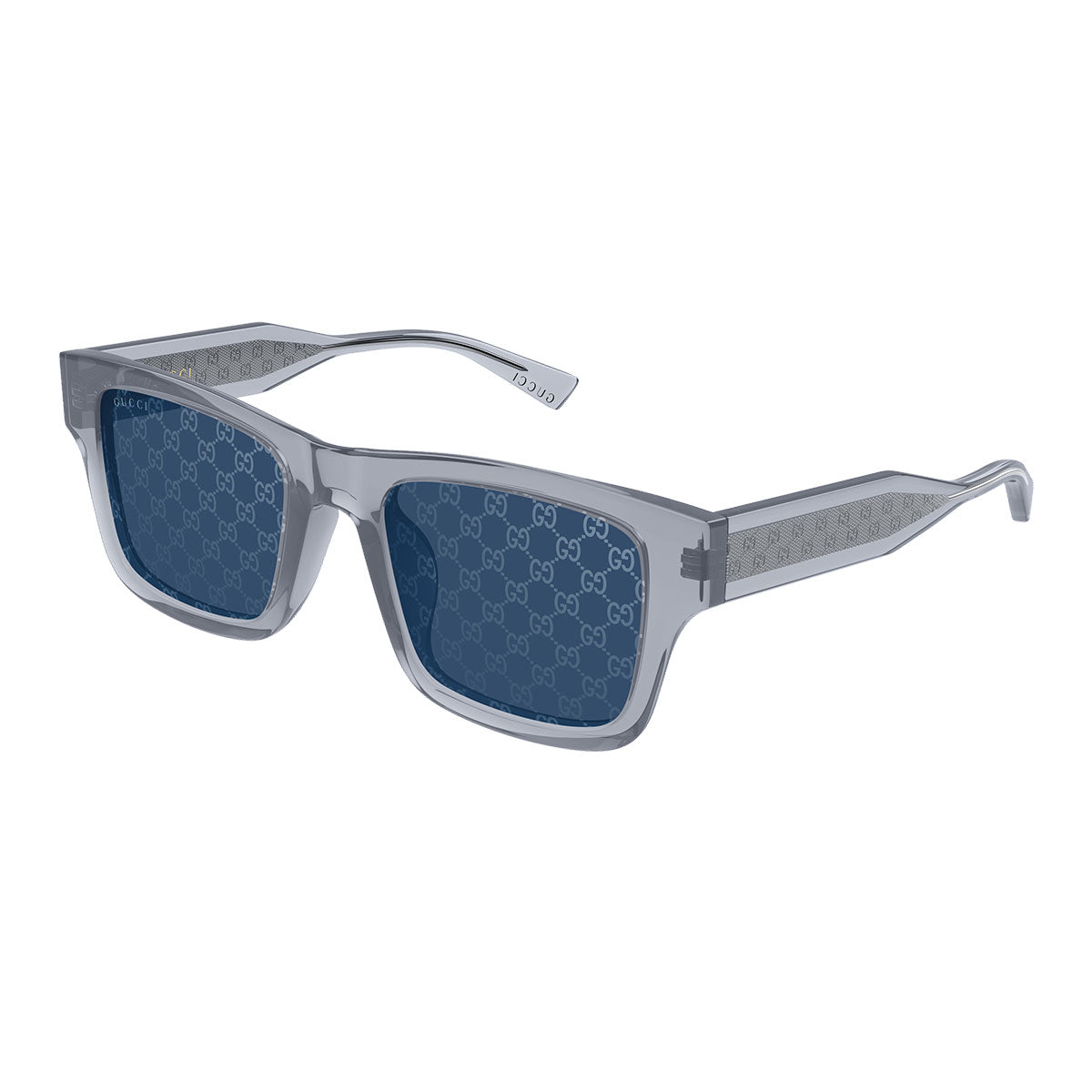 Gucci Occhiali da Sole GG2072SA 004 Grigio/Blu Monogram Uomo