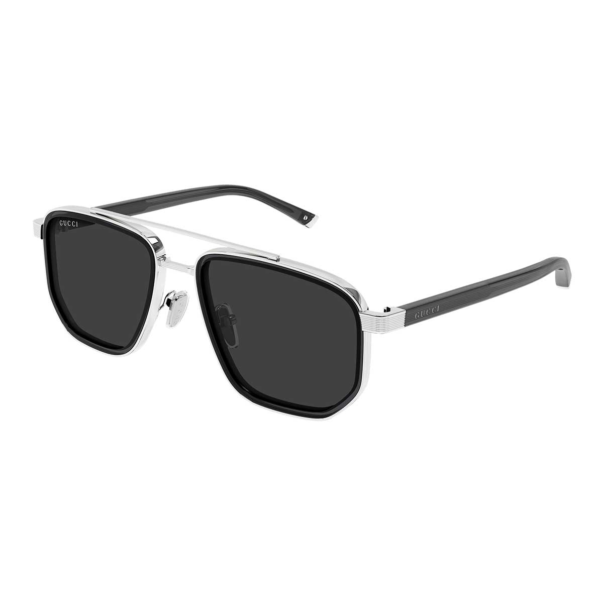 Gucci Occhiali da Sole GG2073S 001 ArgentoGrigio/Grigio Uomo